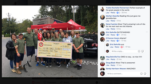 Shane's donates $10,000 to Rob Jones Journey, double amputee war veteran